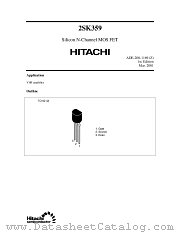 2SK359 datasheet pdf Hitachi Semiconductor