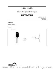 2SA1193(K) datasheet pdf Hitachi Semiconductor