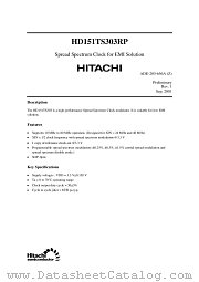 HD151TS303 datasheet pdf Hitachi Semiconductor