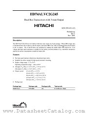 HD74ALVC2G245 datasheet pdf Hitachi Semiconductor