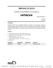 HD74ALVC2G53 datasheet pdf Hitachi Semiconductor