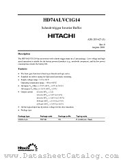 HD74ALVC1G14 datasheet pdf Hitachi Semiconductor