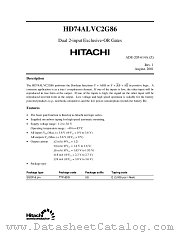 HD74ALVC2G86 datasheet pdf Hitachi Semiconductor