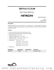 HD74ALVC2G08 datasheet pdf Hitachi Semiconductor