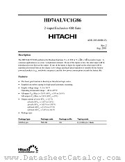 HD74ALVC1G86 datasheet pdf Hitachi Semiconductor