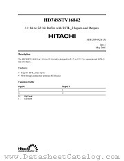 HD74SSTV16842 datasheet pdf Hitachi Semiconductor