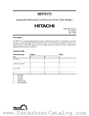 HD75173 datasheet pdf Hitachi Semiconductor