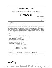HD74ALVC2G241 datasheet pdf Hitachi Semiconductor