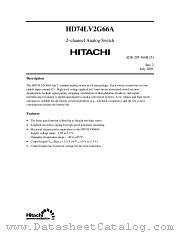HD74LV2G66A datasheet pdf Hitachi Semiconductor