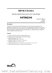 HD74LV2G241A datasheet pdf Hitachi Semiconductor
