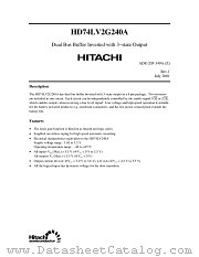 HD74LV2G240A datasheet pdf Hitachi Semiconductor