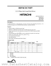 HD74CDCV857 datasheet pdf Hitachi Semiconductor
