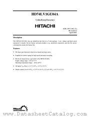 HD74LV1GU04A datasheet pdf Hitachi Semiconductor