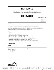 HD74LV07A datasheet pdf Hitachi Semiconductor