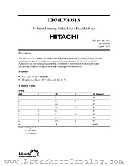 HD74LV4051A datasheet pdf Hitachi Semiconductor