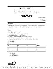 HD74LV541A datasheet pdf Hitachi Semiconductor
