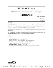 HD74LVCR2245A datasheet pdf Hitachi Semiconductor