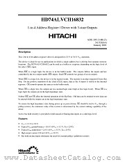HD74ALVCH16832 datasheet pdf Hitachi Semiconductor