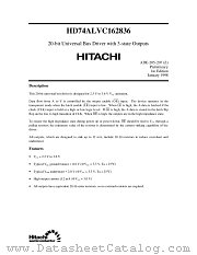 HD74ALVC162836 datasheet pdf Hitachi Semiconductor