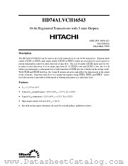 HD74ALVCH16543 datasheet pdf Hitachi Semiconductor