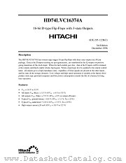 HD74LVC16374A datasheet pdf Hitachi Semiconductor