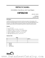 HD74LVC16240A datasheet pdf Hitachi Semiconductor