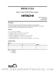 HD74LV132A datasheet pdf Hitachi Semiconductor