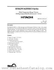 HM62W16255HCJPI datasheet pdf Hitachi Semiconductor
