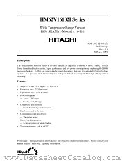 HM62V16102LBPI-XXSL datasheet pdf Hitachi Semiconductor