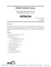HM62V16256CLTTI datasheet pdf Hitachi Semiconductor