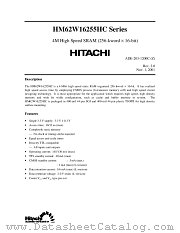 HM62W16255HCJP/HCLJP datasheet pdf Hitachi Semiconductor