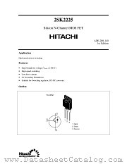 2SK2225 datasheet pdf Hitachi Semiconductor