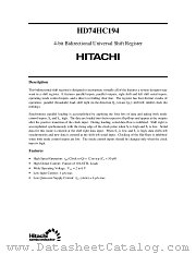 HD74HC194 datasheet pdf Hitachi Semiconductor