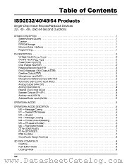 ISD2540 PRODUCTS datasheet pdf Information Storage Devices