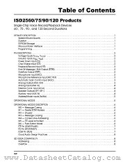 ISD25120 PRODUCTS datasheet pdf Information Storage Devices