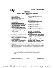 83C196EA datasheet pdf Intel
