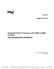 AP-973 PENTIUM III XEON datasheet pdf Intel
