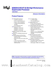 80960HD datasheet pdf Intel