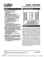 ISPLSI1024/883 datasheet pdf Lattice Semiconductor