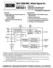 MX651 datasheet pdf MXCOM
