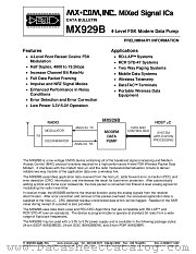 MX929B datasheet pdf MXCOM