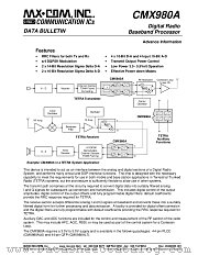 CMX980A datasheet pdf MXCOM