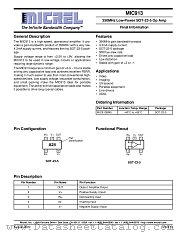 MIC913 datasheet pdf Micrel Semiconductor