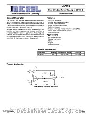MIC863 datasheet pdf Micrel Semiconductor