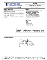 MIC834 datasheet pdf Micrel Semiconductor