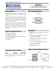 MIC6315 datasheet pdf Micrel Semiconductor
