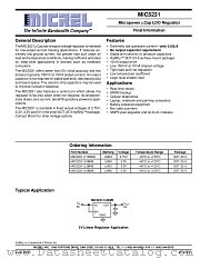 MIC5231 datasheet pdf Micrel Semiconductor
