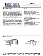 MIC5219 datasheet pdf Micrel Semiconductor