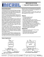 MIC5156/5157/5158 datasheet pdf Micrel Semiconductor