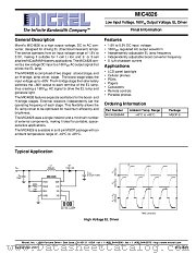 MIC4826 datasheet pdf Micrel Semiconductor